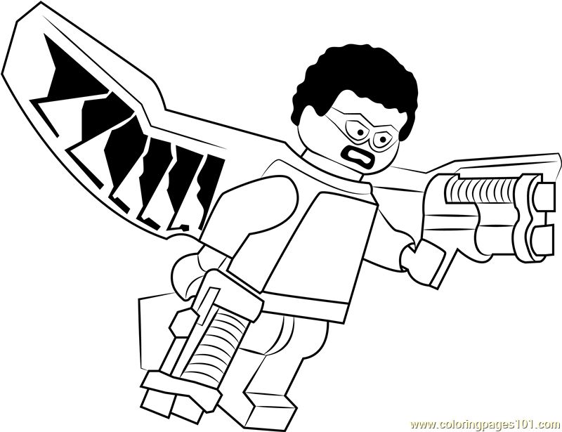 Lego Falcon coloring page