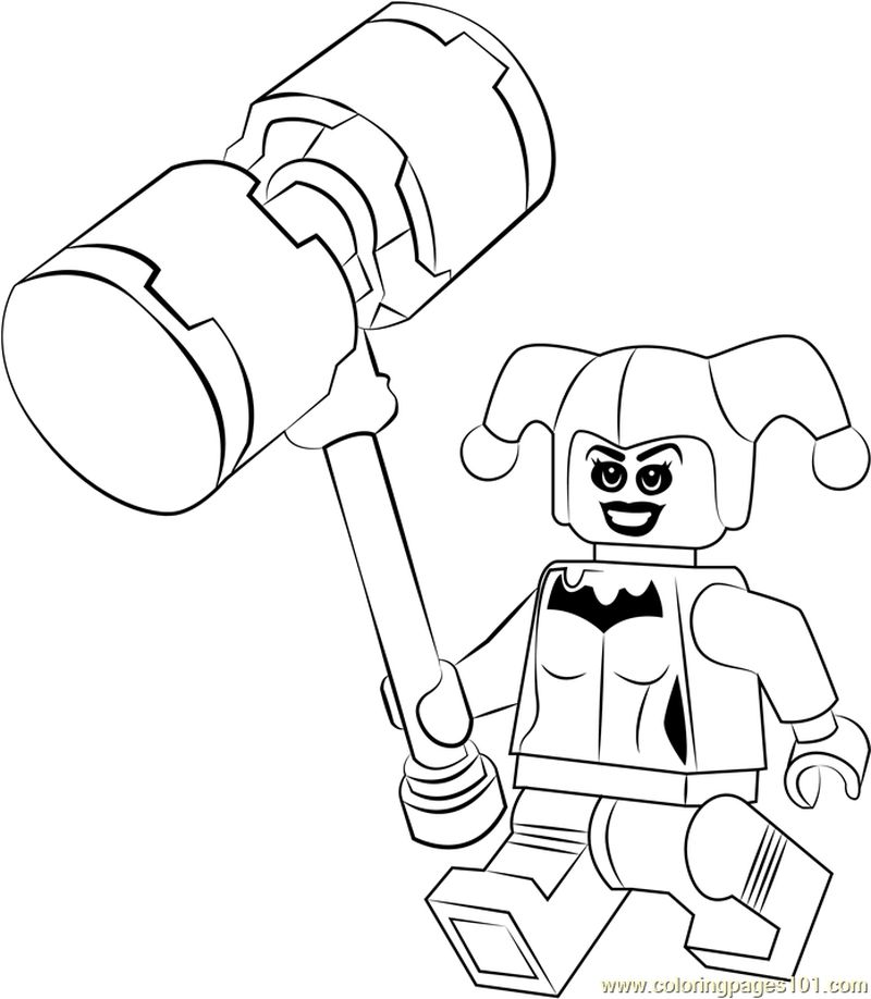 Lego Harley Quinn coloring page