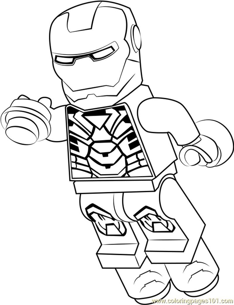 Lego Iron Man coloring page