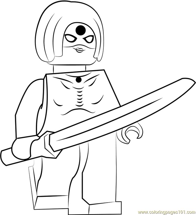 Lego Katana coloring page