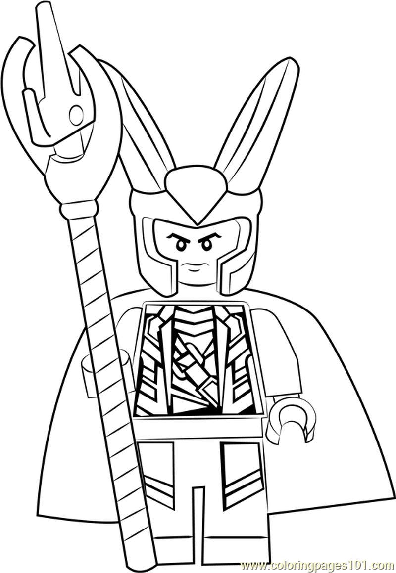 Lego Loki coloring page