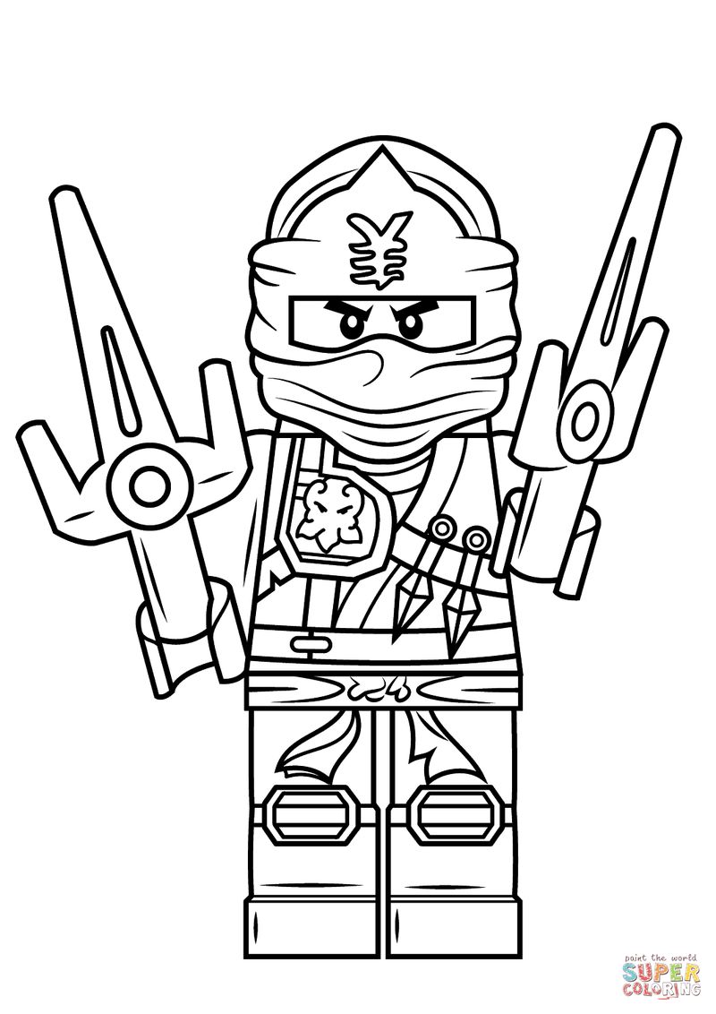 Lego Ninjago Coloring Pages Jay