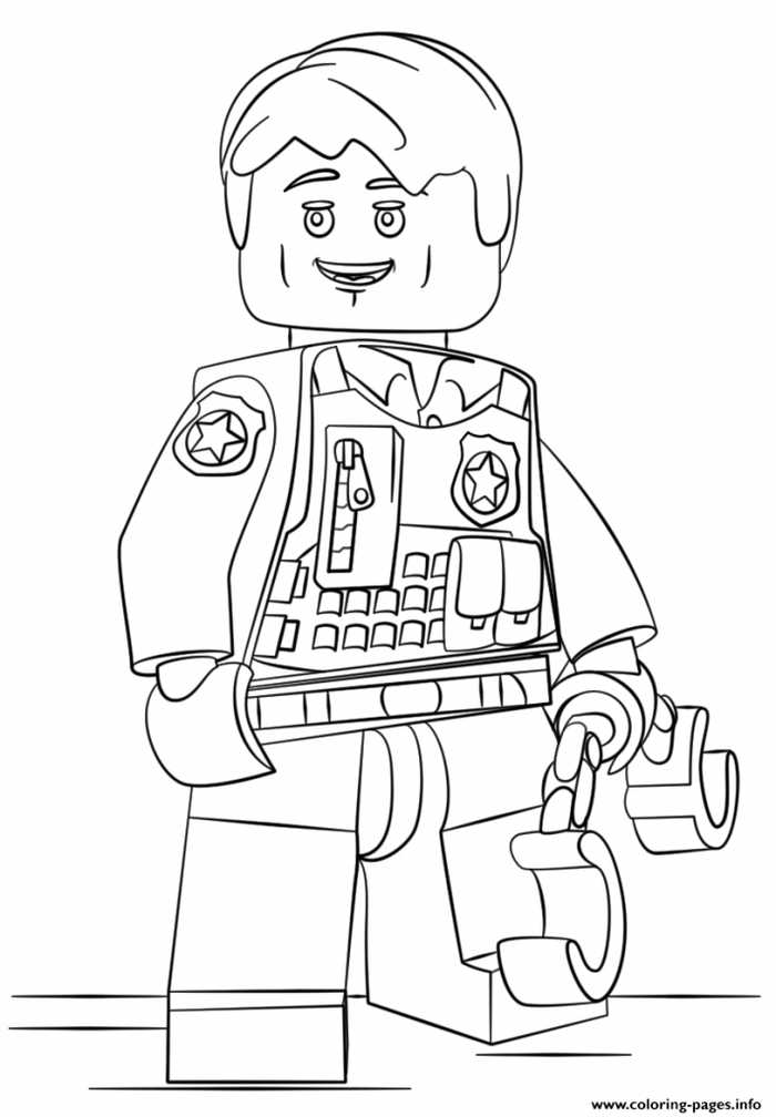 Lego Police Officer Coloring Page