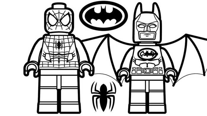 Lego Spiderman Batman Coloring Pages