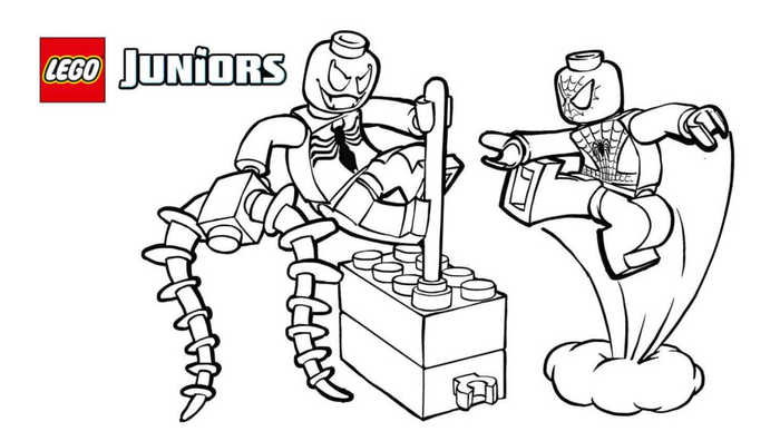 Lego Spiderman Venom Coloring Pages