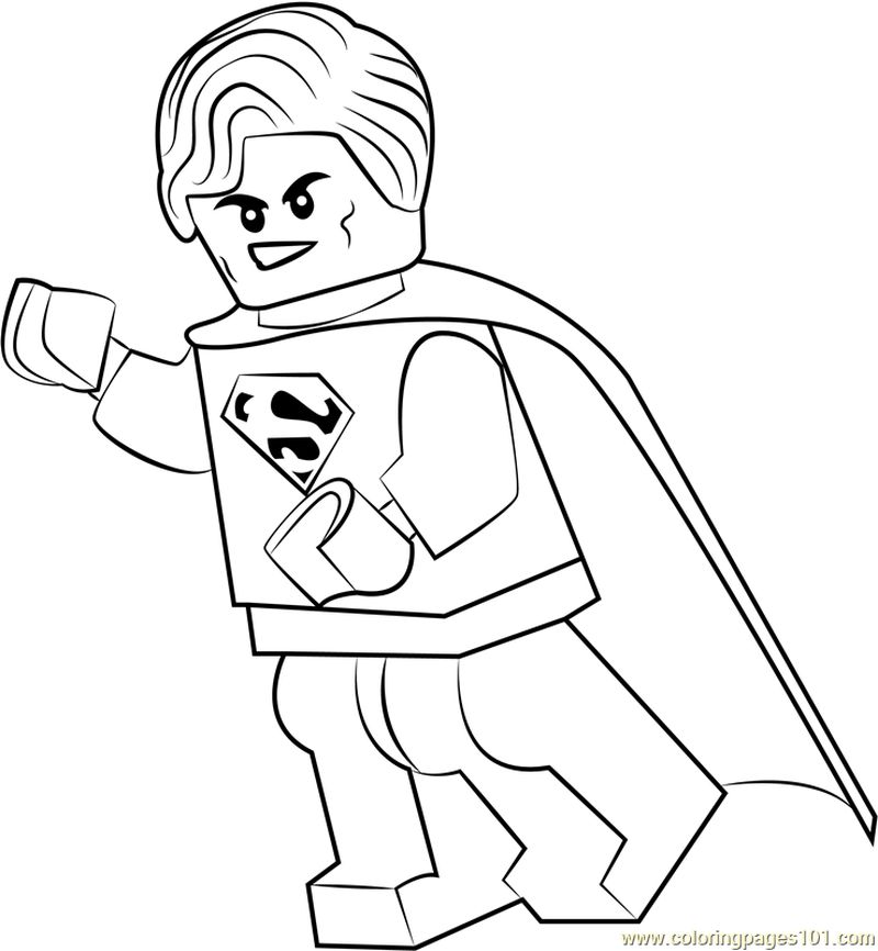 Lego Superman coloring page