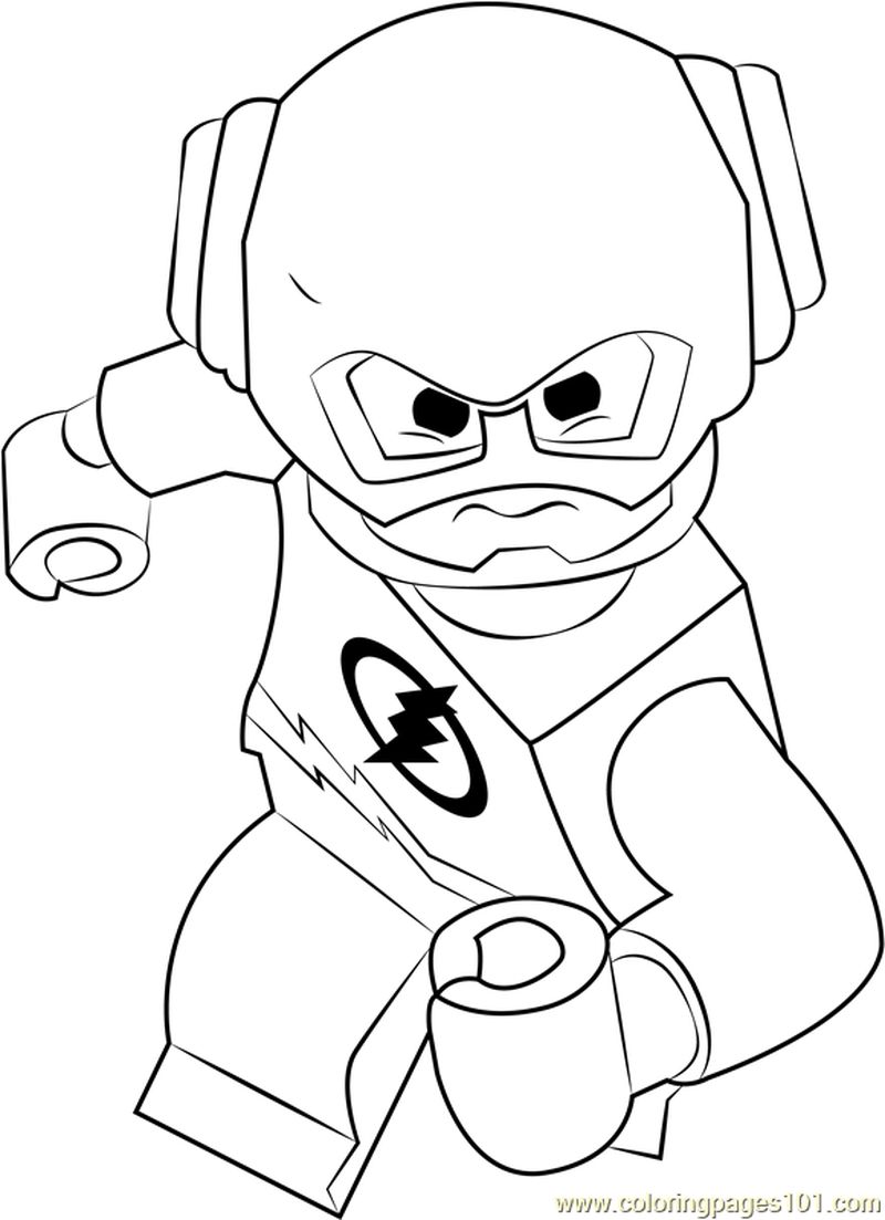 Lego The Flash coloring page