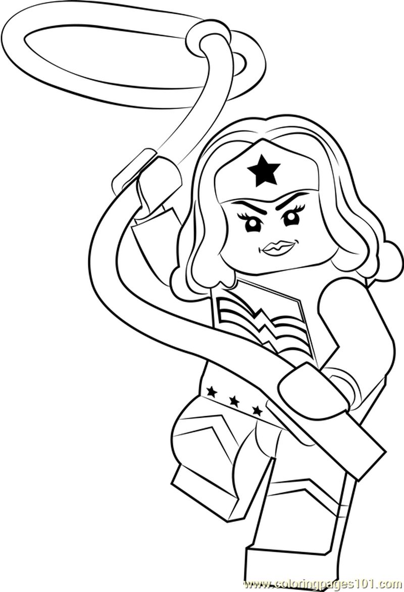 Lego Wonder Woman coloring page