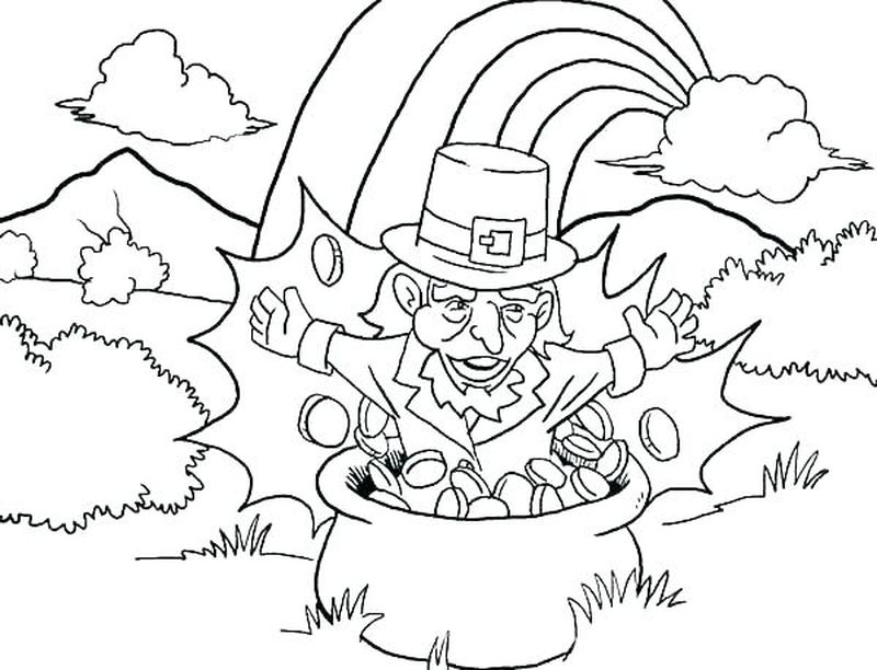 Leprechaun Coloring Pages St Patricks Day