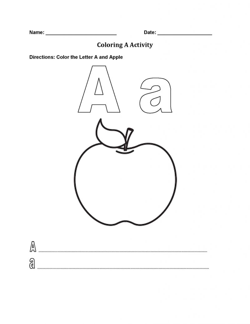 Letter A Alphabet Worksheet