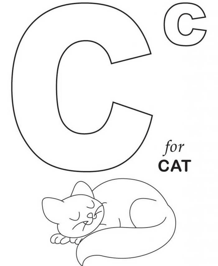 Letter C Kindergarten Coloring Pages