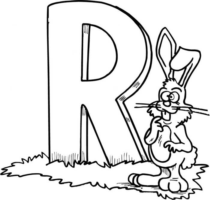 Letter R Kindergarten Coloring Pages