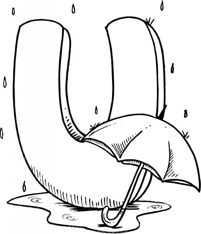 Letter U Kindergarten Coloring Page