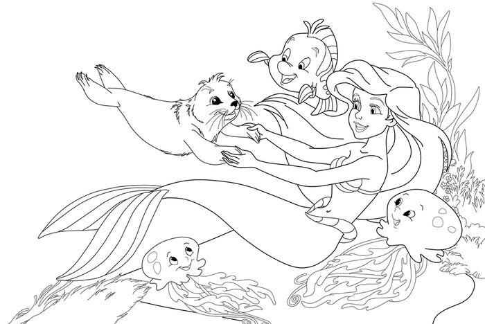 Little Mermaid Coloring Pages