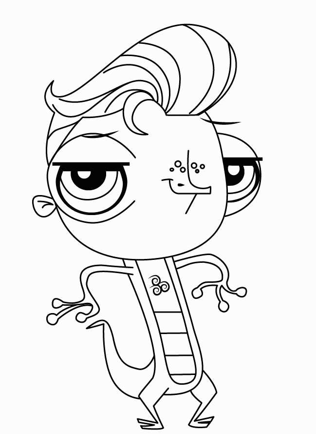 Littlest Pet Shop Coloring Page Lizard