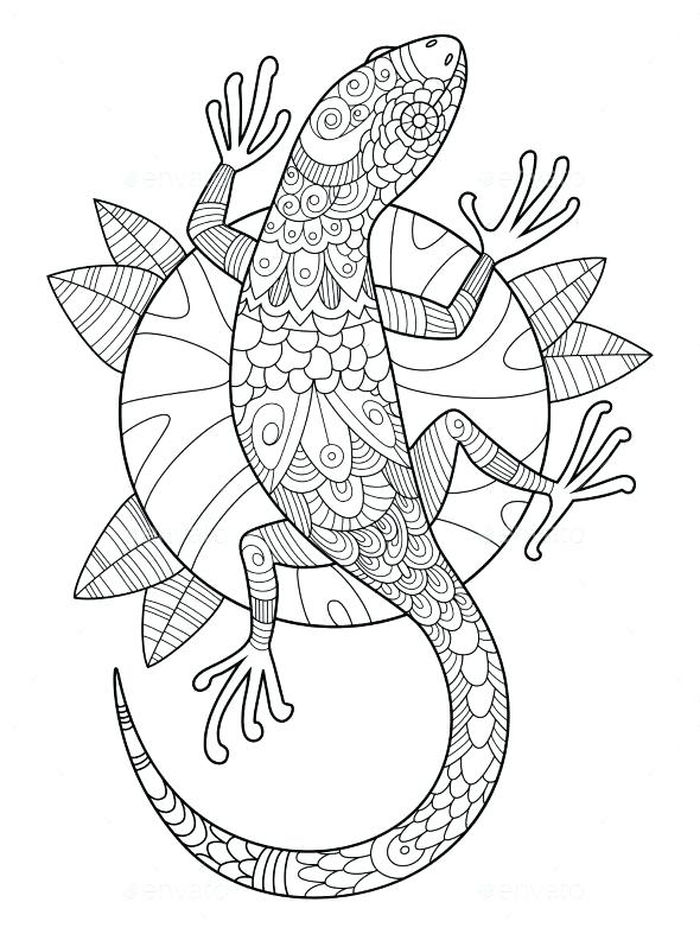 Lizard Mandala Coloring Pages