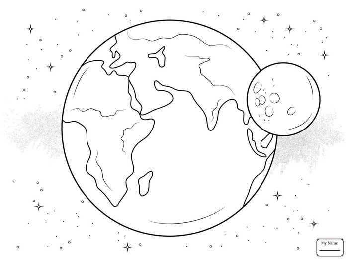 Lunar Eclipse Coloring Pages