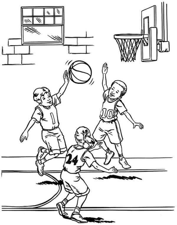 March Madness Basketball Coloring Pages