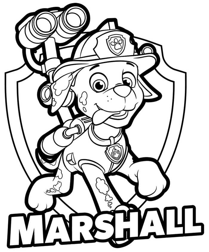 Marshall Paw Patrol Coloring Pages