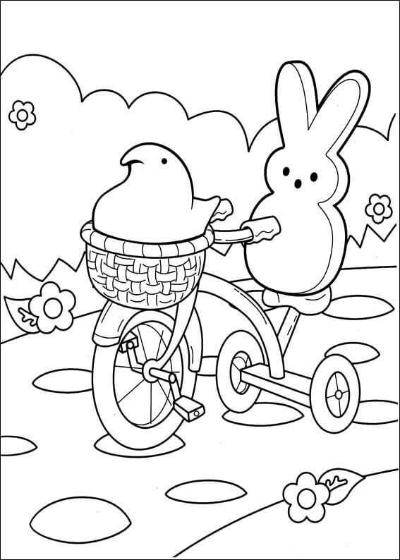 Marshallow Peeps Coloring Sheets