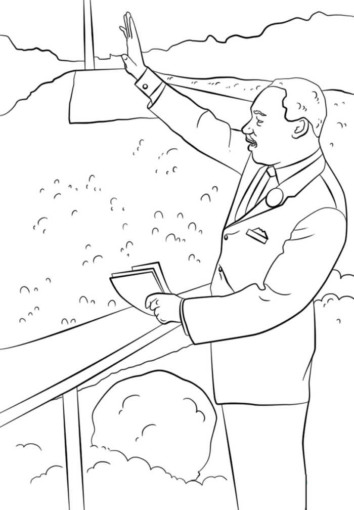 Martin Luther King Jr Coloring Page