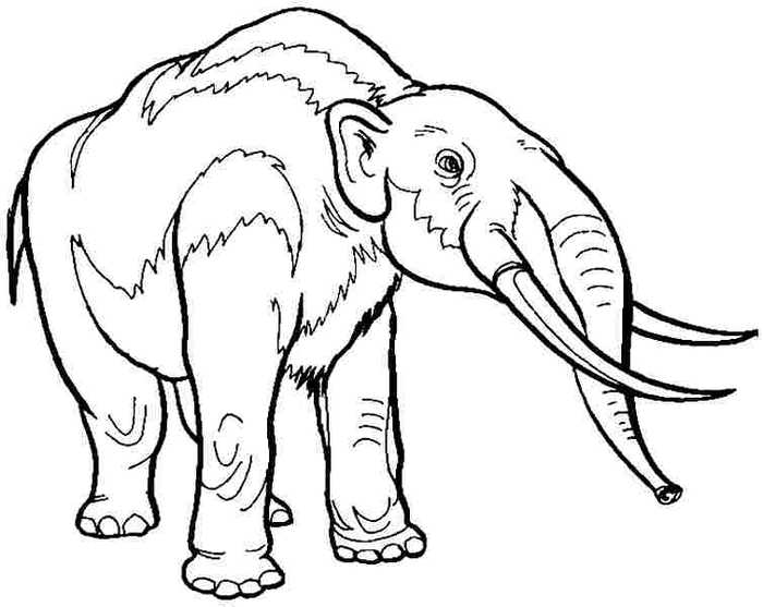 Mastodon Dinosaur Coloring Page