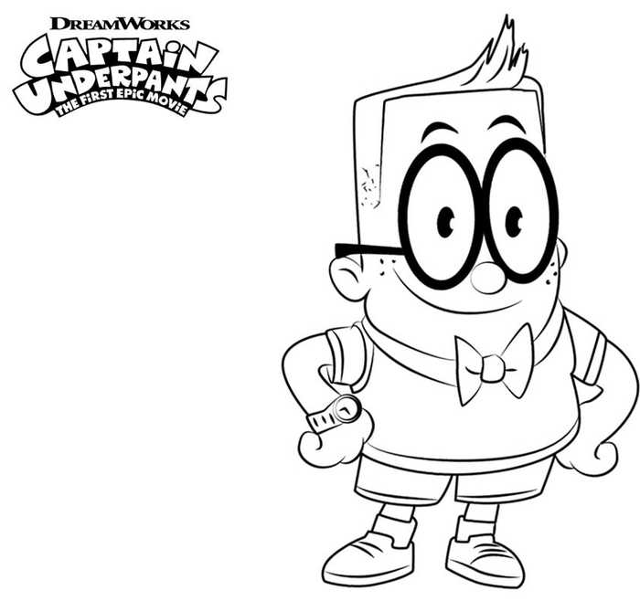 Melvin Captain Underpants Coloring Page