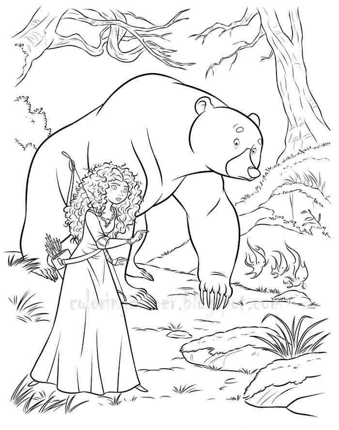 Merida Princess Coloring Pages