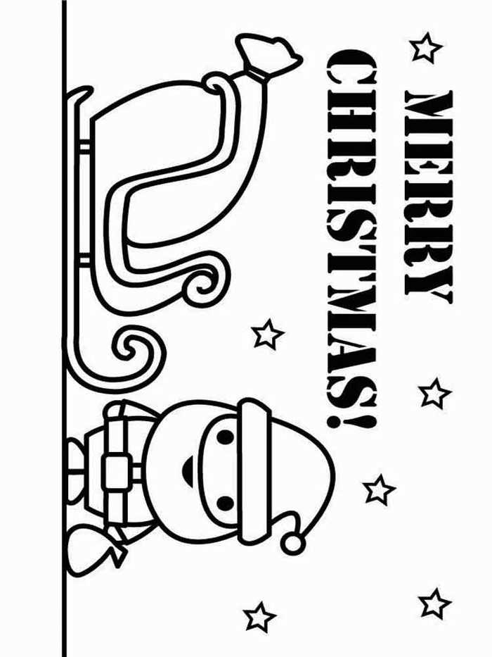 Merry Christmas Santa Coloring Page