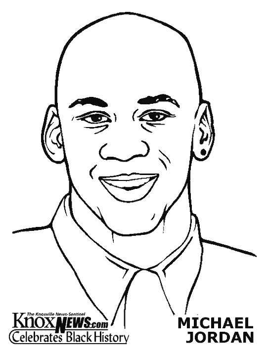 Michael Jordan Black History Month Coloring Pages