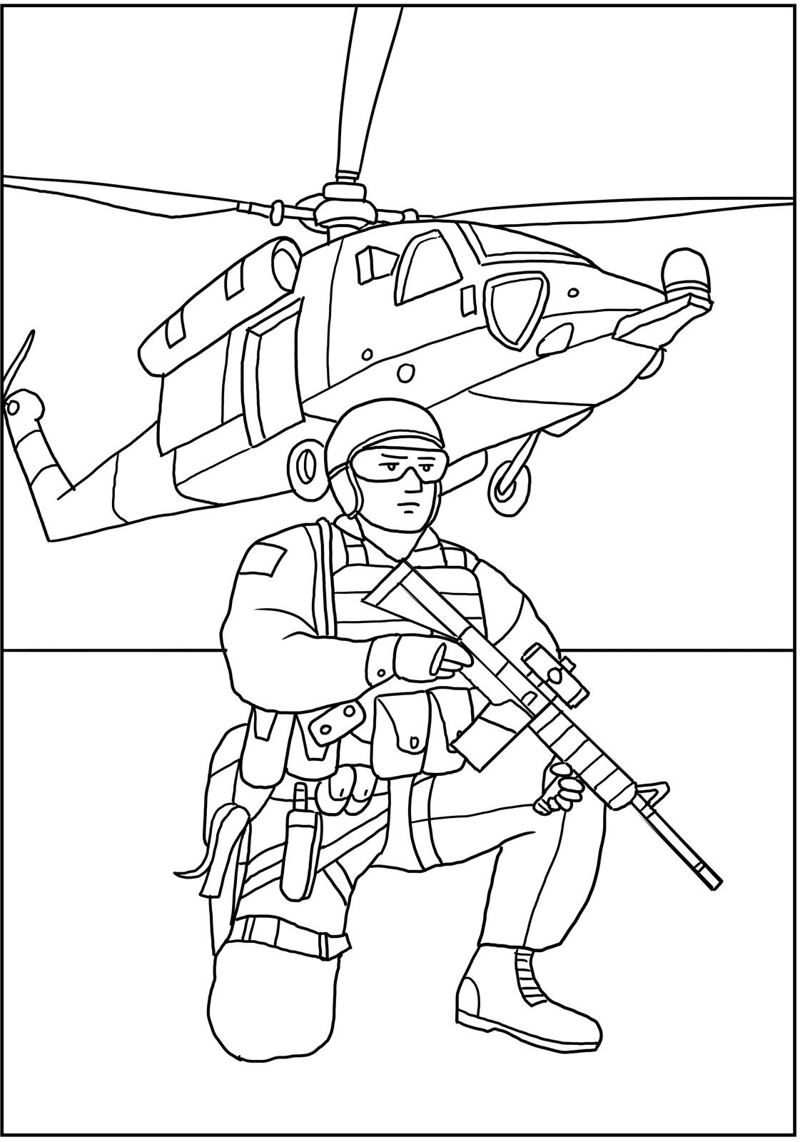 military coloring pages