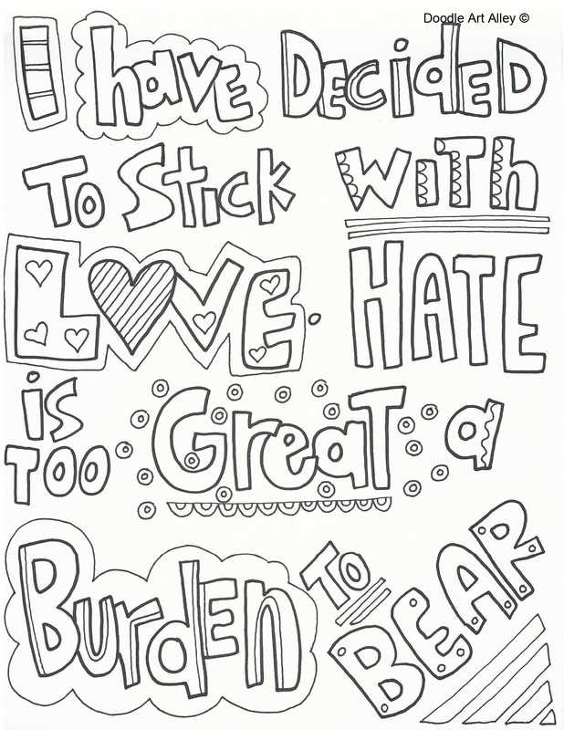 Mlk Quote Coloring Pages