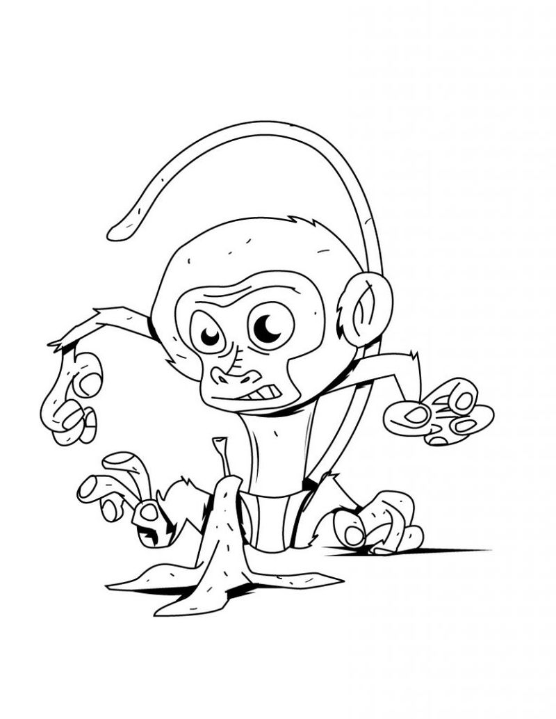 Monkey Coloring Page