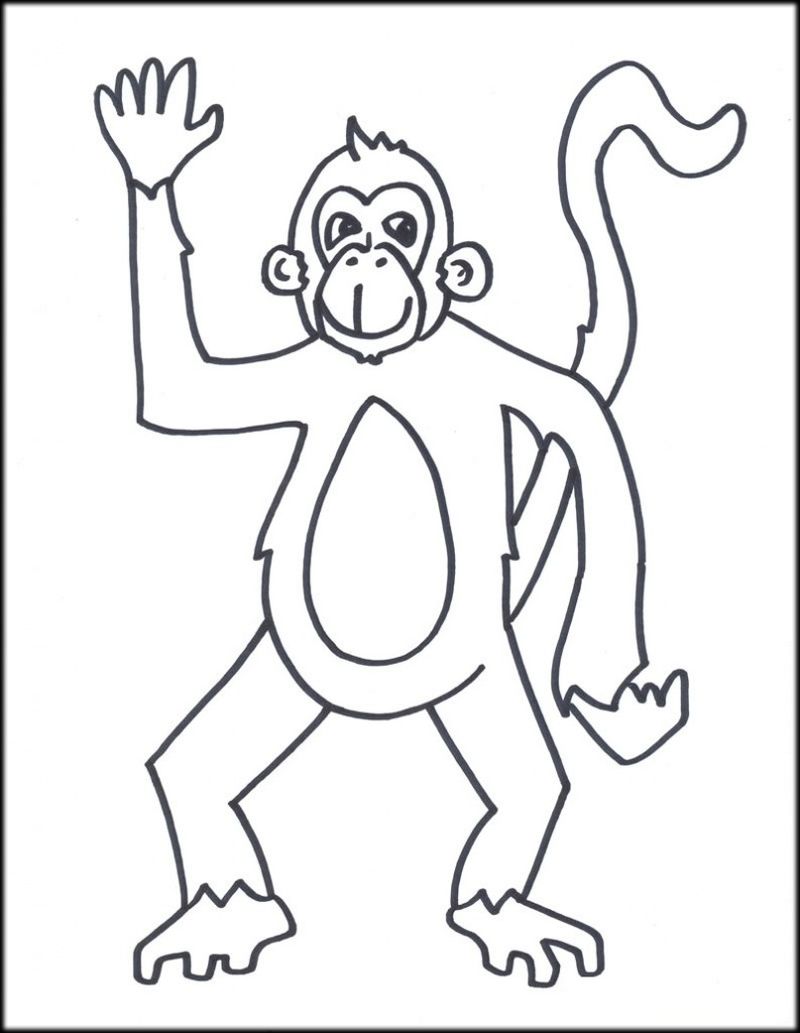 Monkey Coloring Pages Printable