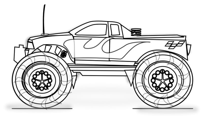 Monster Truck Printable Coloring Pages