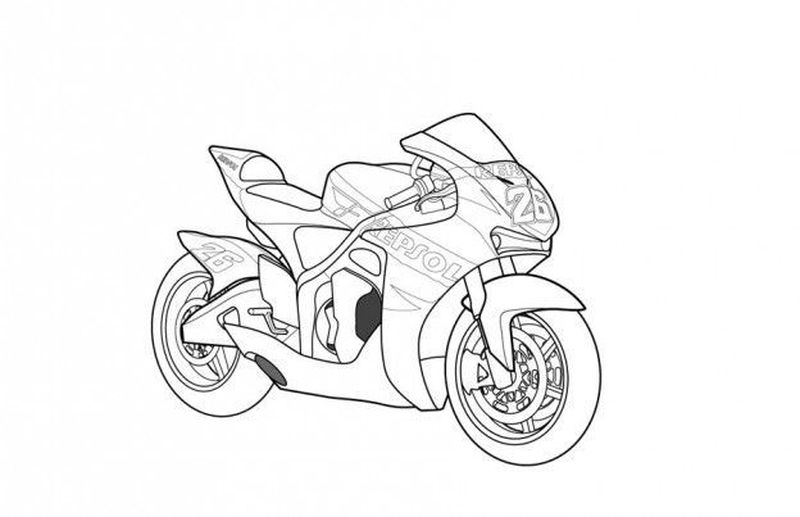 Motorcycle Coloring Pages Yamaha