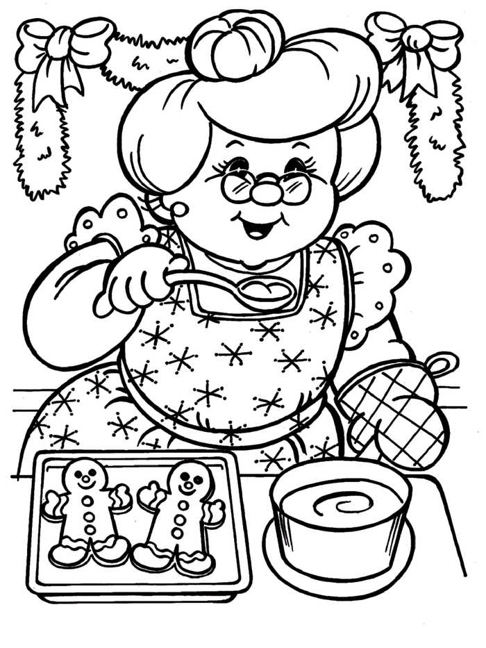 Mrs Claus Coloring Pages