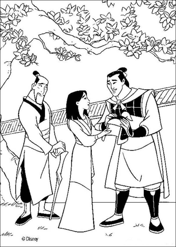 Mulan With Coloring Pages