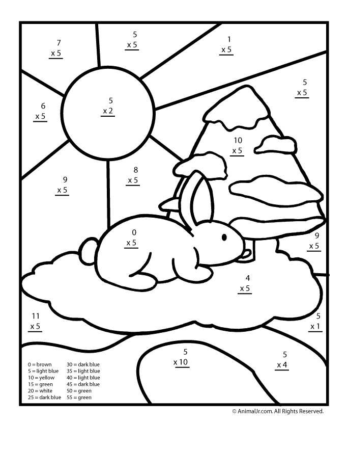 Multiplication Color By Number Worksheet