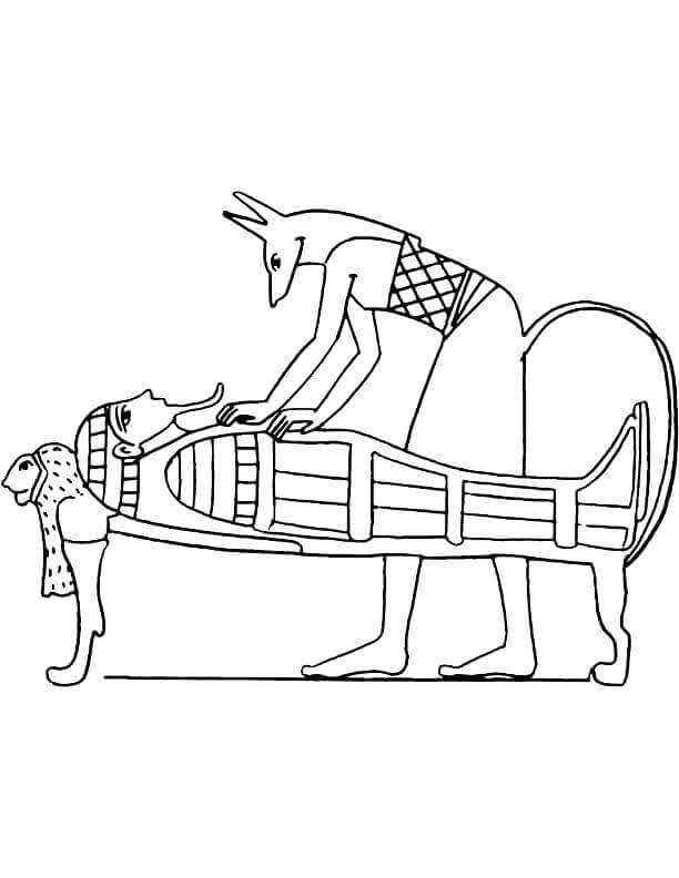 Mummification Coloring Page