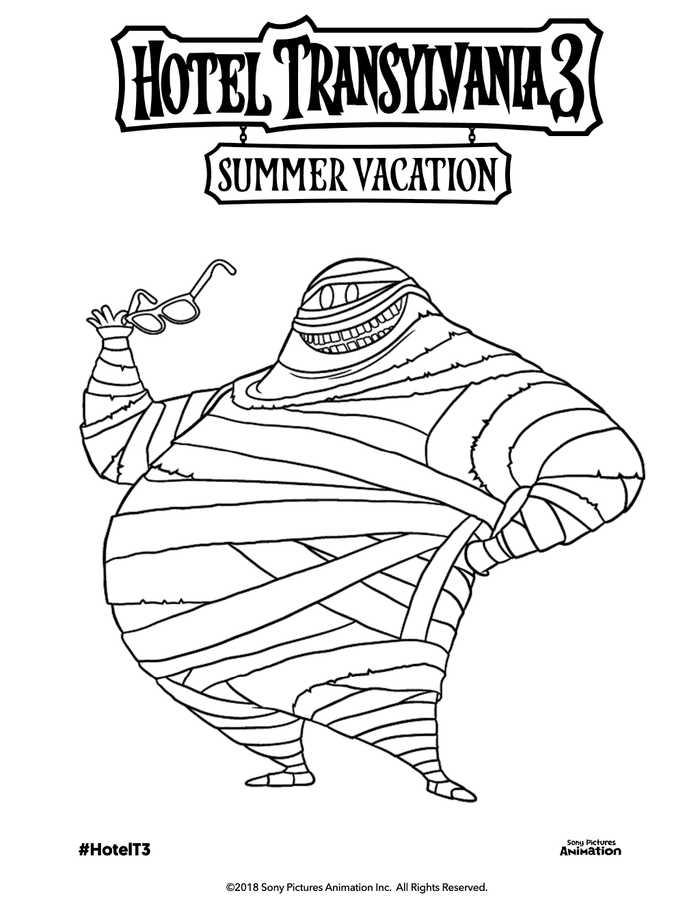 Mummy Murray Hotel Transylvania Coloring Pages