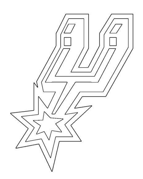 nba san antonio spurs logo coloring page