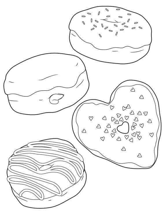 National Donut Day Coloring Pages