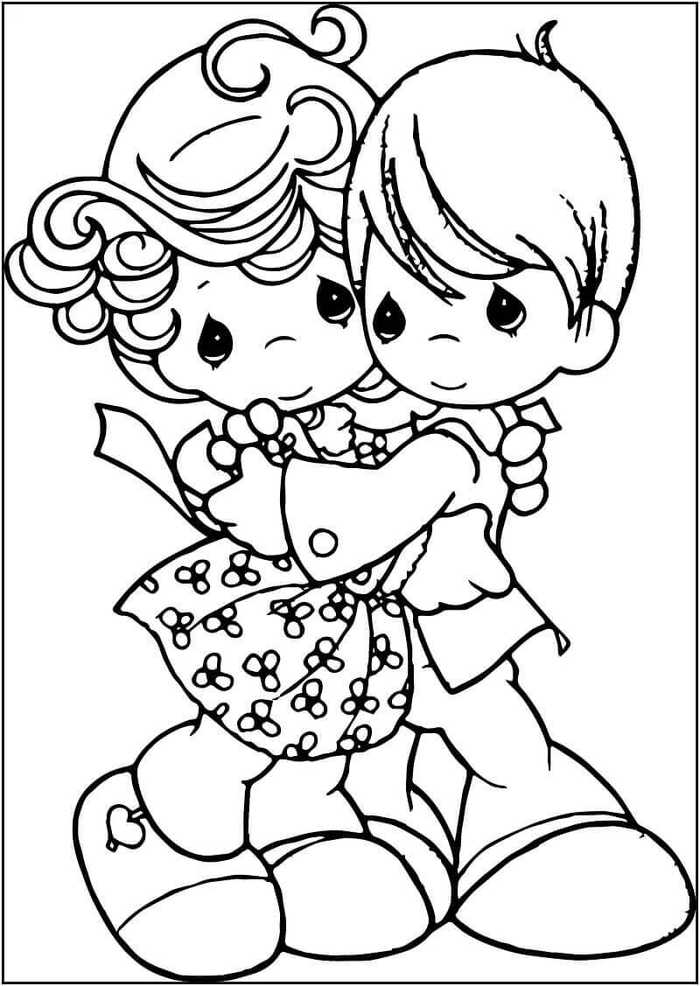 National Hug Day Coloring Page