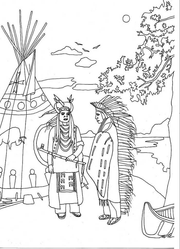 Native American Coloring Pages Printable