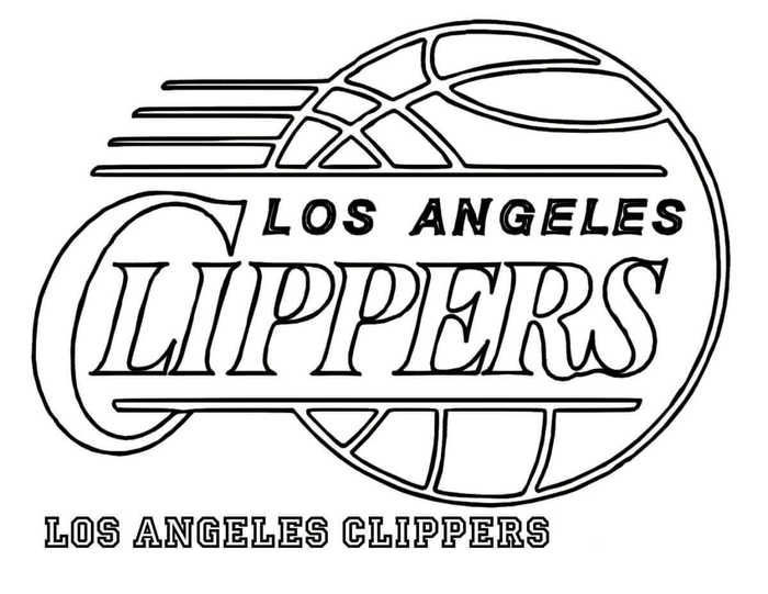 Nba Coloring Pages Los Angeles Clippers