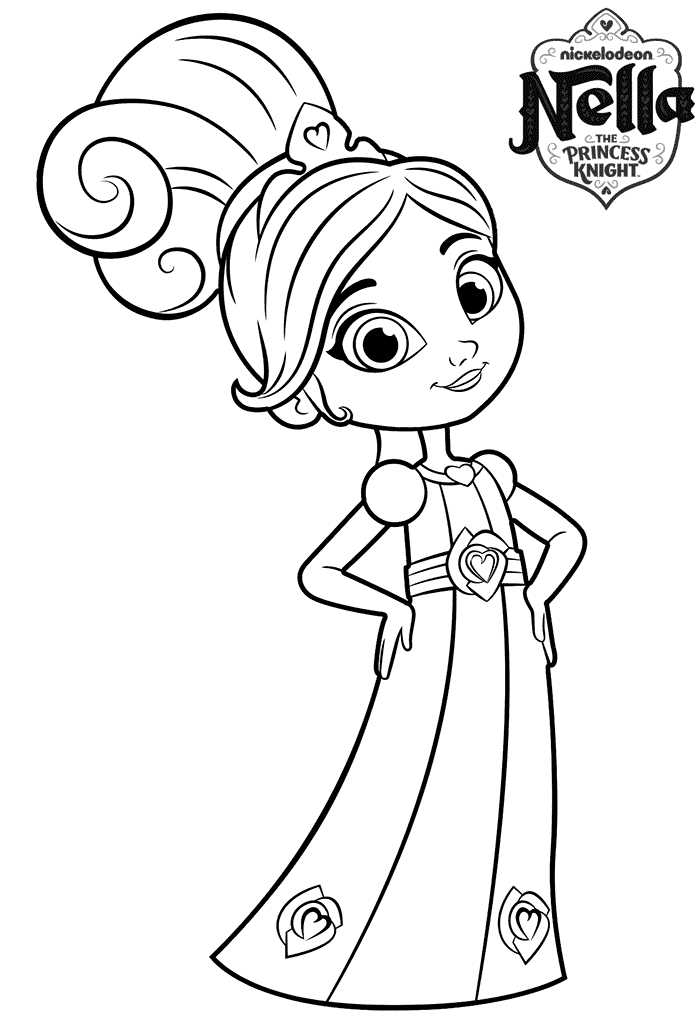 Nella Princess Knight Coloring Page