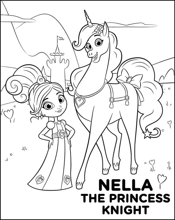 Nella The Princess Knight Coloring Sheet