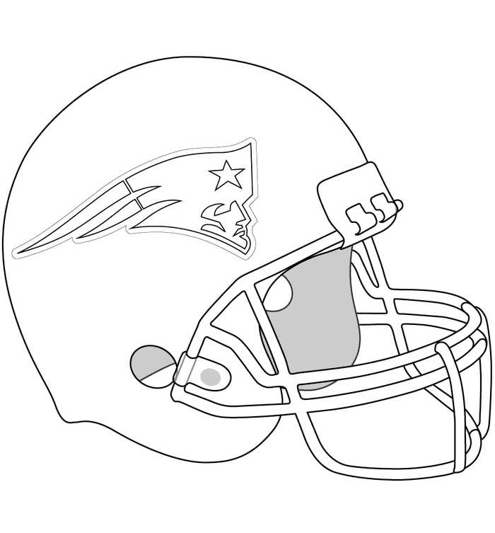 New England Patriots Coloring Pages Helmet