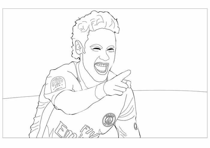 Neymar Coloring Pages